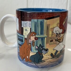Disney Lady and the Tramp Spaghetti Kiss Scene Mug Coffee Cup